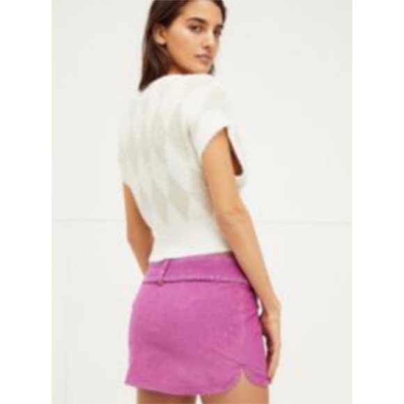 Free People On the Go-go Cord Mini Skirt - Picture 3 of 4